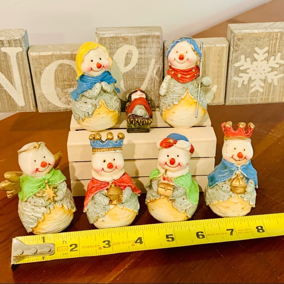 Snowman Nativity Set of 7 - Picture 9 of 10